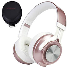 Charger l&#39;image dans la galerie, PowerLocus Casque Bluetooth sans Fil, [Bluetooth 5.0,40H de Jeu] Casque Audio stéréo sans-Fil ou Filaire avec Micro et Basses Profondes, Casque pour iOS/Android/Ordinateur Portable/PC/TV(Or Rose)