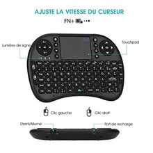 Charger l&#39;image dans la galerie, Rii Mini i8 Wireless (AZERTY) - Mini Clavier français, Ergonomique sans Fil avec Touchpad - Pour Smart TV, mini PC, HTPC, Console, Ordinateur