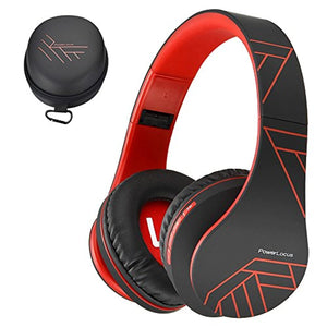 PowerLocus Casque Bluetooth sans Fil, Casque Audio stéréo Pliable sans Fil et Filaire avec Micro intégré, Micro SD/TF,