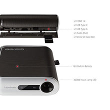 Charger l&#39;image dans la galerie, ViewSonic M1 Vidéoprojecteur Ultraportable WVGA 854x480 Pixels LED 250 lumens, image jusqu&#39;à 100&#39;&#39;, HDMI, Haut-Parleurs Harman Kardon, batterie