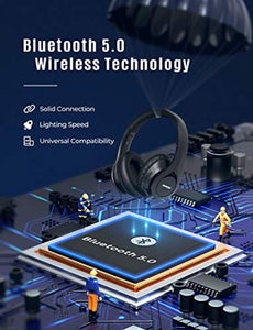 Casque Bluetooth sans Fil,60 Heures d’Autonomie Mpow 059 Pro Bluetooth 5.0 Casque Audio sans Fil avec Mic,Bandeau Réglable Pliable Casque Circum-aural,pour Téléphone /TV/iPad/ Ordinateur Portable