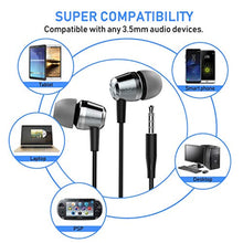 Charger l&#39;image dans la galerie, Écouteurs Intra-Auriculaires, Blukar Oreillettes Intra-Auriculaires Filaires Anti-Bruit Casque Ergonomique Stéréo avec Microphone pour iPhone, Smartphones Android et MP3 etc.