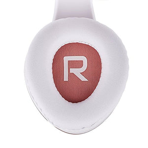 PowerLocus Casque Bluetooth sans Fil, Casque Audio stéréo Pliable sans Fil et Filaire avec Micro intégré, Micro SD/TF, FM pour iPhone/Wiko/Samsung/iPad/PC (Or Rose)