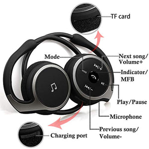 Casque Bluetooth sans Fil,Ecouteur Bluetooth Sport Étanche Casque Audio Stéréo Hi-Fi Microphone Intégré Réduction de Bruit