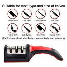 Charger l&#39;image dans la galerie, Eguiseur de Couteau, Eguiseur de Couteau Professionnel, Aiguiseur Couteaux, Aiguiseur Couteaux Professionnel, 3 en 1 Aiguiseur de Cuisine avec Base Anti-dérapante, Affuteur Couteau Knife Sharpeners