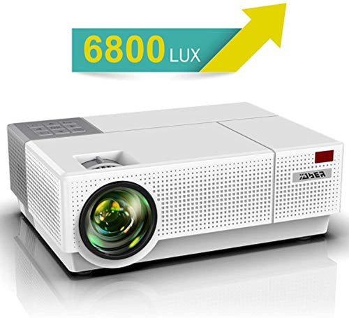 Vidéoprojecteur, YABER 6800 Lumens Video Projecteur Full HD 1080P (1920 x 1080) Retroprojecteur avec Correction Trapézoïdale 4D, Soutien 4K