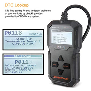 AstroAI OBD2 Diagnostique Voiture, Valise Diagnostic Multimarque, Lecteur de Code de Défaut Scanner, Outil de Diagnostic Auto pour Tester les Systèmes de Moteur avec Étui de Transport Cadeau Homme