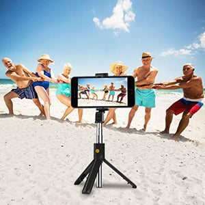 SYOSIN Perche Selfie Trépied Extensible avec Télécommande, 3 en 1 Bluetooth Selfie Stick Monopode et Support Téléphone pour Smartphones Jusqu'à 3,5-6 Pouces