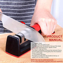 Charger l&#39;image dans la galerie, Eguiseur de Couteau, Eguiseur de Couteau Professionnel, Aiguiseur Couteaux, Aiguiseur Couteaux Professionnel, 3 en 1 Aiguiseur de Cuisine avec Base Anti-dérapante, Affuteur Couteau Knife Sharpeners