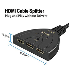 Charger l&#39;image dans la galerie, Multiprise HDMI - 4k -3 Ports - 1080P - 3D Pour Xbox - PS3 - PS4 - Roku Fire - TV Blue-Ray - DVD