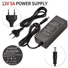 Charger l&#39;image dans la galerie, LEDMO Alimentation adaptateur,Transformateurs 12V 5A,Transformateurs Bande 60W Chargeur pour PC Portable, LED Ruban, LCD TFT Monitors, DVD, TVs etc.