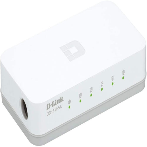 D-Link GO-SW-5E Switch 5 Ports Ethernet 10/100mbps - Idéal Partage de Connexion et Mise en Réseau Small/Home Office