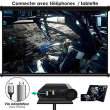 Charger l&#39;image dans la galerie, Vidéoprojecteur, ELEPHAS Videoprojecteur 5000 Lumens Mini Projecteur Vidéo Soutien 1080P Rétroprojecteur Full HD LED Portable Multimédia Home Cinéma Compatible VGA HDMI AV USB