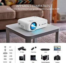 Charger l&#39;image dans la galerie, Videoprojecteur, Vankyo 5500 Lumens Retroprojecteur 1280*720P Full HD Soutien 1080P, Mini Vidéo Projecteur Portable Multimédia