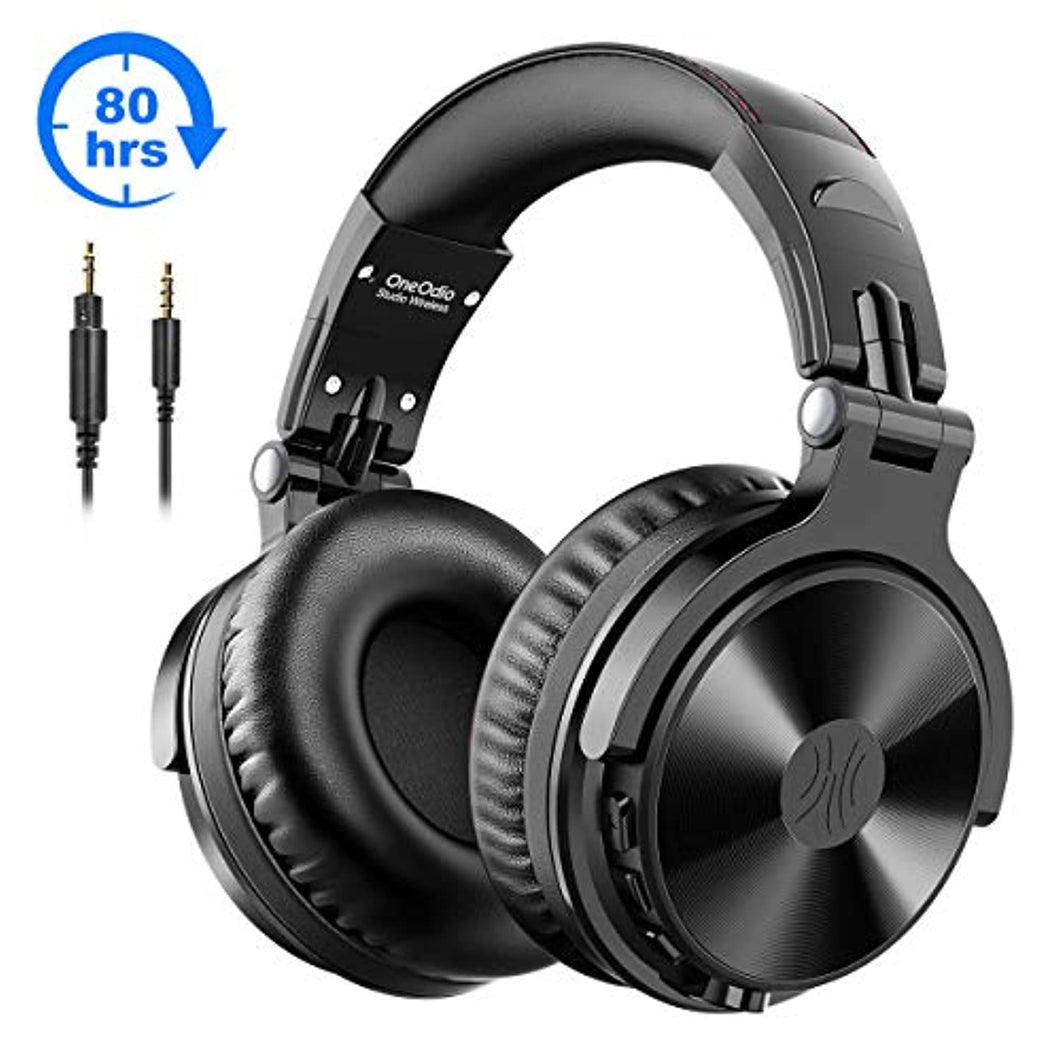 Casque Bluetooth 80 Heures de Lecture OneOdio Casque sans Fil avec Microphone CVC 8.0 Casque Audio Hi-FI Pliable pour Smartphone PC iPad Ordinateur Portable