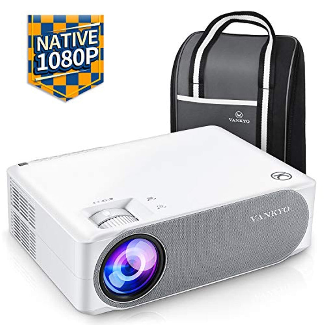 Videoprojecteur, Vankyo 6800 Lumens Retroprojecteur 1920x1080P Full HD Mini Video Projecteur ±50° 4D Correction Trapéze Compatible HDMI VGA AV USB pour Présentation PPT Home Cinéma