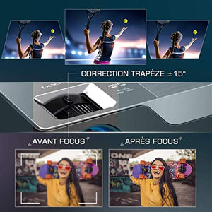 Videoprojecteur, Vankyo 6500 Lumens Rétroprojecteur 1920x1080P Full HD Mini Video Projecteur Portable Son HiFi Stereo, HDMI VGA AV USB pour Home Cinéma& Présentation PPT