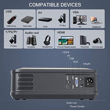 Charger l&#39;image dans la galerie, Vidéoprojecteur, BOSNAS Videoprojecteur 6800 Lumens Soutien Full HD 1920*1080P Rétroprojecteur Multimédia Home Cinéma Compatible HDMI VGA AV USB