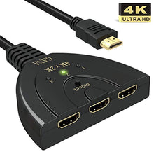 Charger l&#39;image dans la galerie, Multiprise HDMI - 4k -3 Ports - 1080P - 3D Pour Xbox - PS3 - PS4 - Roku Fire - TV Blue-Ray - DVD