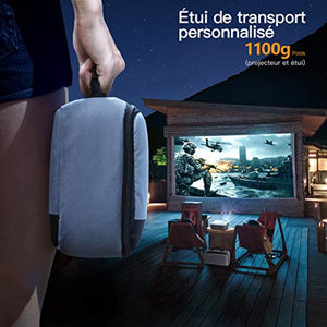 Vidéoprojecteur APEMAN Supporté 1080P FHD, 3800 Lumens Mini Portable Projecteur avec Mallette de Transport, LED Home Cinéma Rétroprojecteur, HDMI