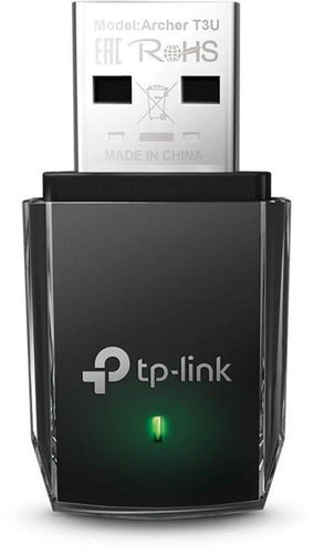 TP-Link Archer T2U Plus Clé WiFi AC 600 Mbps, Adaptateur USB WiFi, dongle WiFi,  5dBi, Compatible Windows10/8.1/8/7/XP, Mac OS X 10.9-10.14,Noir