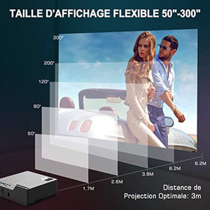 Videoprojecteur, Vankyo 6500 Lumens Rétroprojecteur 1920x1080P Full HD Mini Video Projecteur Portable Son HiFi Stereo, HDMI VGA AV USB pour Home Cinéma& Présentation PPT