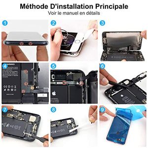 Batterie pour iPhone 7, HONITURE Li-ION Polymère Replacement Batterie Interne avec Kit D'outils de Réparation, 2 Rubans Adhésifs, Manuel