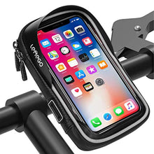 Charger l&#39;image dans la galerie, LEMEGO Support Housse de Téléphone Rotatif Etanche pour Vélo Moto Scooter avec Espace de Rangement, 6,2 Pouces