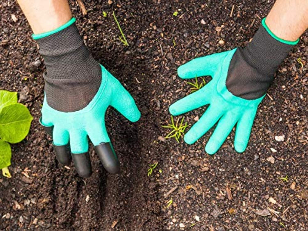 Gants de jardin avec griffes, parfaits pour semer la semence piquer - sûr pour la taille des roses - meilleur outil de jardinage - meilleur cadeau pour les jardiniers (double griffe)