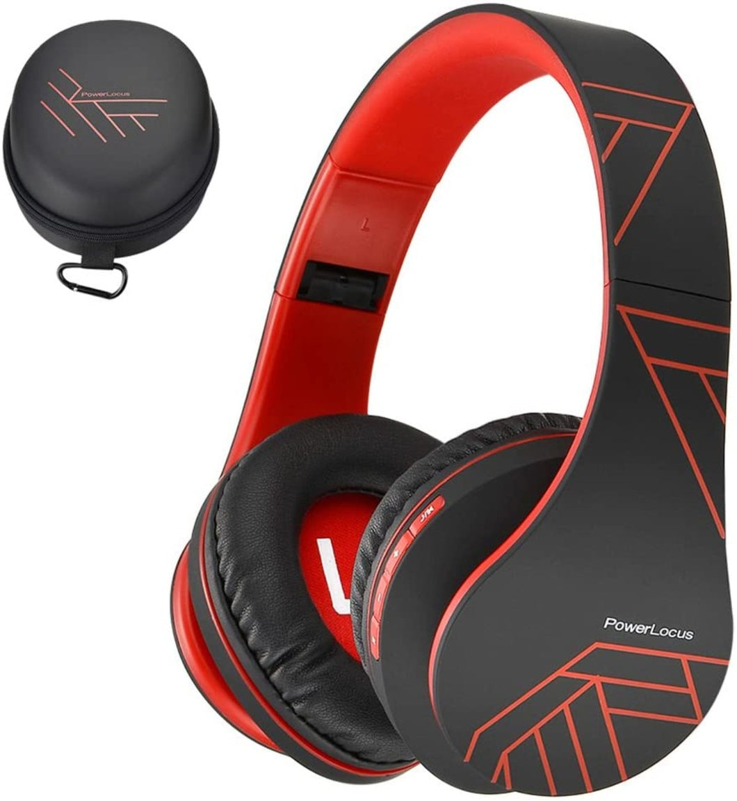 PowerLocus Casque Bluetooth sans Fil, Casque Audio stéréo Pliable sans Fil et Filaire avec Micro intégré, Micro SD/TF,