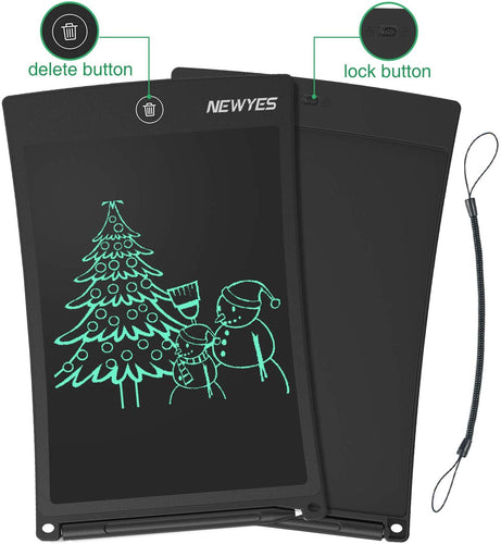 NEWYES NYWT850 Tablette d'Ecriture LCD, 8,5 Pouces de Longueur - Différentes Couleurs(Noir)