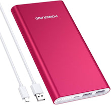 Charger l&#39;image dans la galerie, Batterie externe - POWERADD Pilot 2GS - 10000 mAh - 2 ports USB - Aluminium - charge rapide - Argent