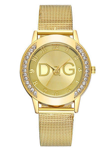 Femme Montres a Quartz Classique Mode Argent Doré Acier Inoxydable Chinois Quartz Dorée Argent Etanche Montre Décontractée Imitation de diamant 30 m 1 pièce Analogique Un ans Autonomie de la batterie