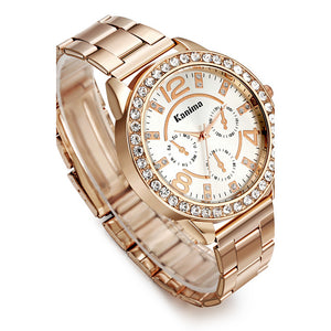 Femme Montres de luxe Montre Montre de diamant Quartz Argent / Doré / Or Rose Analogique dames Etincelant Mode - Argent Doré Or Rose Un ans Autonomie de la batterie / Jinli 377